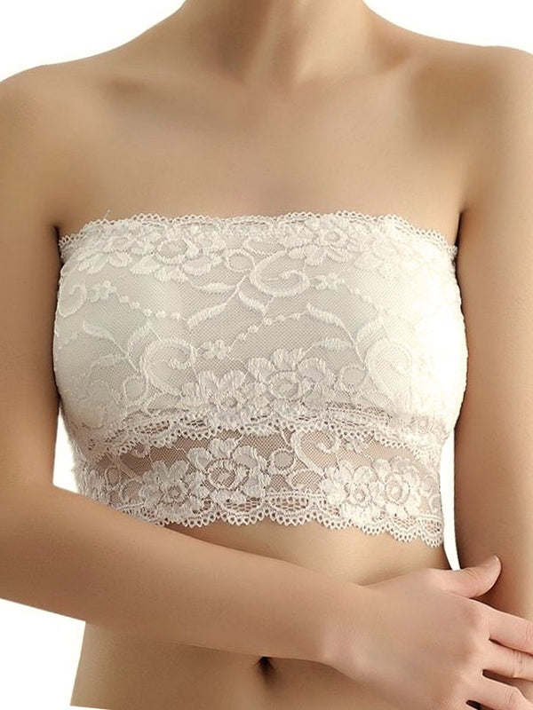 Fash Official Accessories Seamless Stretch-Lace Soft-Cup Tube Top