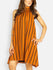 Fash Official Dress Orange and Black Vertical Stripe Short Dress