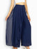 Fash Official Pants Blue Open Leg Pants with Half Side Pleated Skirt