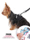 Black Reflective Oxford Pet Harness ~ Personalized Engraved Tag Included