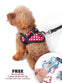 Pink with White Polka Dots Reflective Oxford Pet Harness ~ Personalized Engraved Tag Included