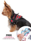 Red Checkered Reflective Oxford Pet Harness ~ Personalized Engraved Tag Included