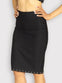 Black High Waisted Stretch Pencil Skirt with Beads