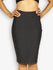 Fash Official Skirts Gray High Waisted Stretch Pencil Skirt with Beads