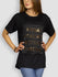 Fash Official Tops Black and Gold Embossed Statement T-Shirt
