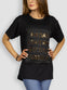 Black and Gold Embossed Statement T-Shirt