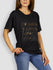 Fash Official Tops Black and Gold Embossed Statement T-Shirt
