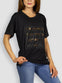 Black and Gold Embossed Statement T-Shirt