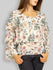 Fash Official Tops Cream Floral Printed Ruffle / Frill Top