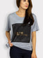 Gray, Black and Gold Embossed Statement T-Shirt