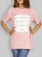 Pink, White and Gold Embossed Statement T-Shirt