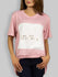 Fash Official Tops Pink, White and Gold Embossed Statement T-Shirt