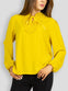 Yellow Blouse Top with Lace and Ruffles